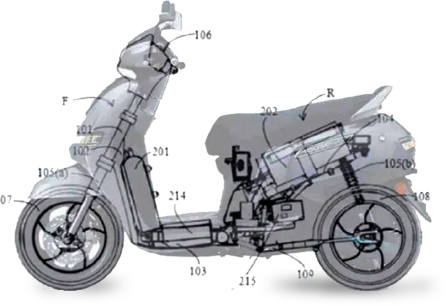 Protótipo do projeto da moto a hidrogênio da TVS 